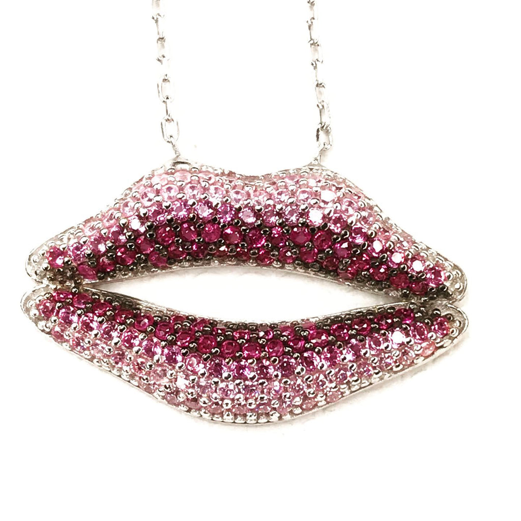 Kiss my cherry lips necklace