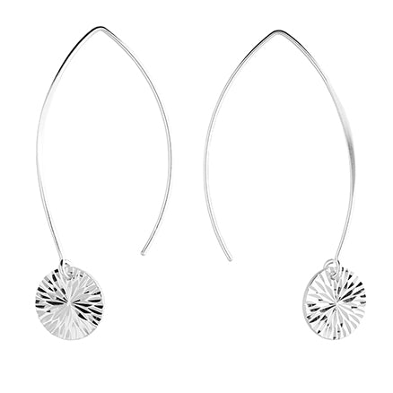 Diamond Cut Disc Earrings