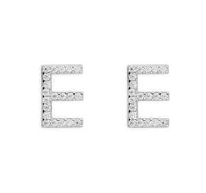 Mini Initials CZ Stud Earrings