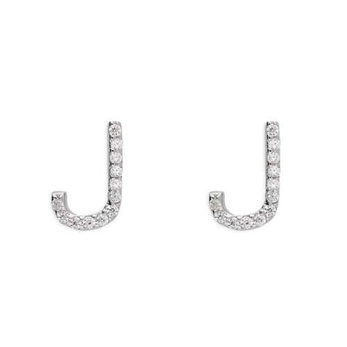 Mini Initials CZ Stud Earrings