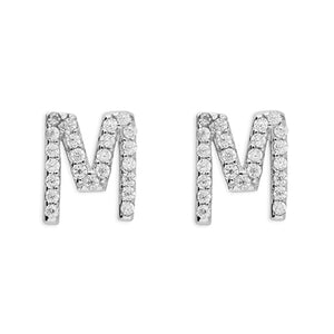 Mini Initials CZ Stud Earrings