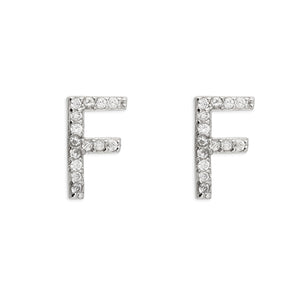 Mini Initials CZ Stud Earrings