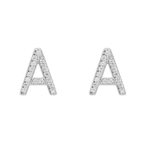 Mini Initials CZ Stud Earrings