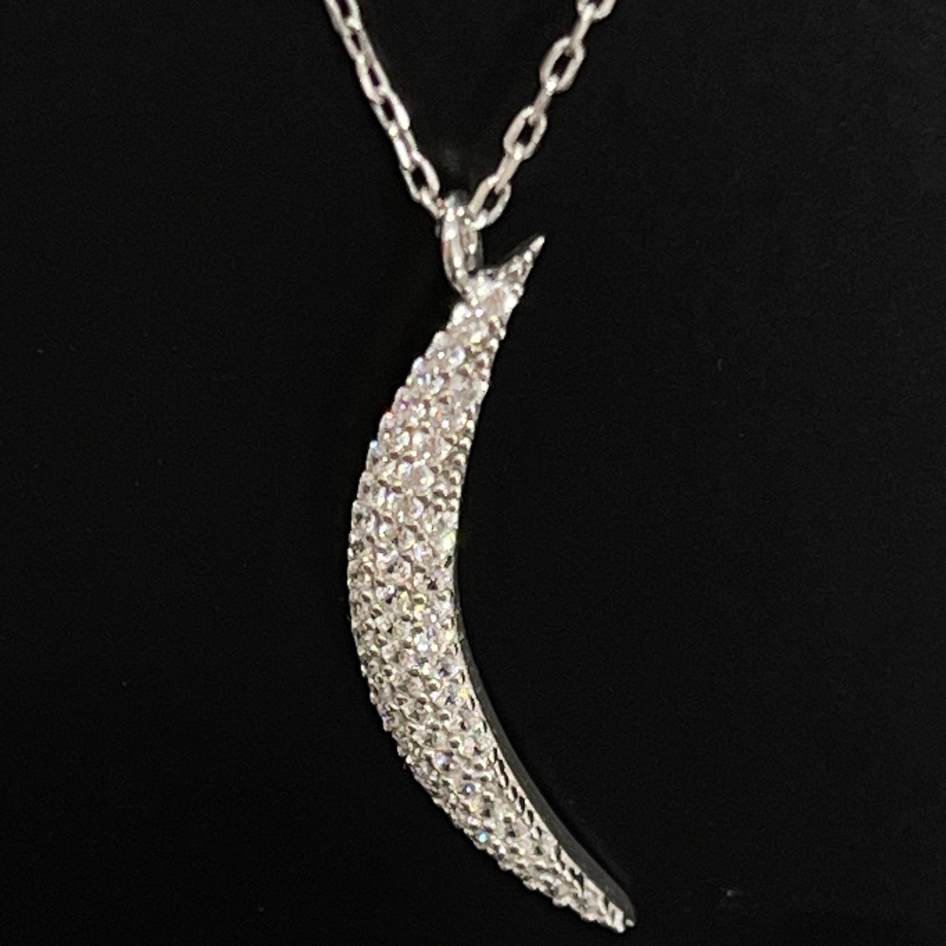 Moon Crescent 925 Silver Necklace