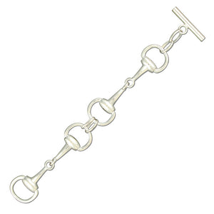 Heavy Sterling Silver Snaffle Bracelet