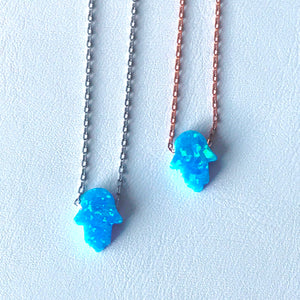 Blue Hamsa Necklace