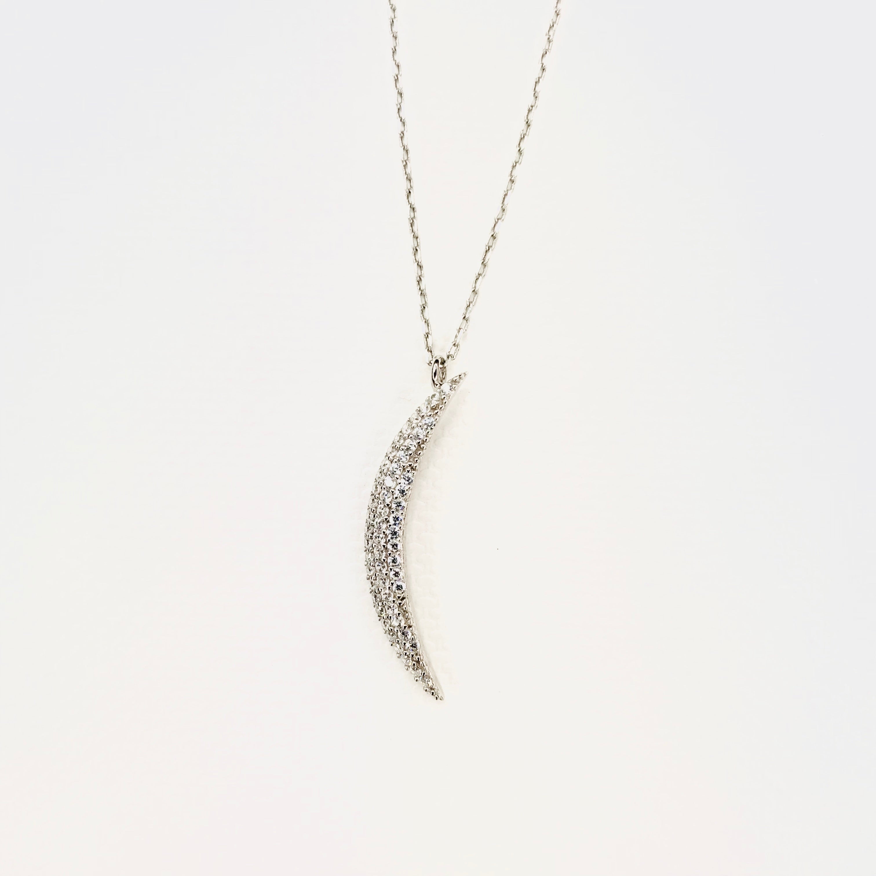 Moon Crescent 925 Silver Necklace