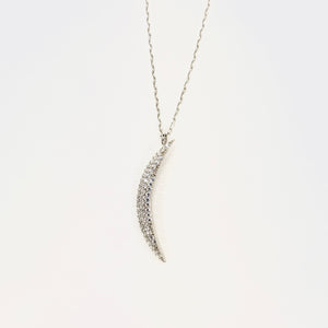 Moon Crescent 925 Silver Necklace