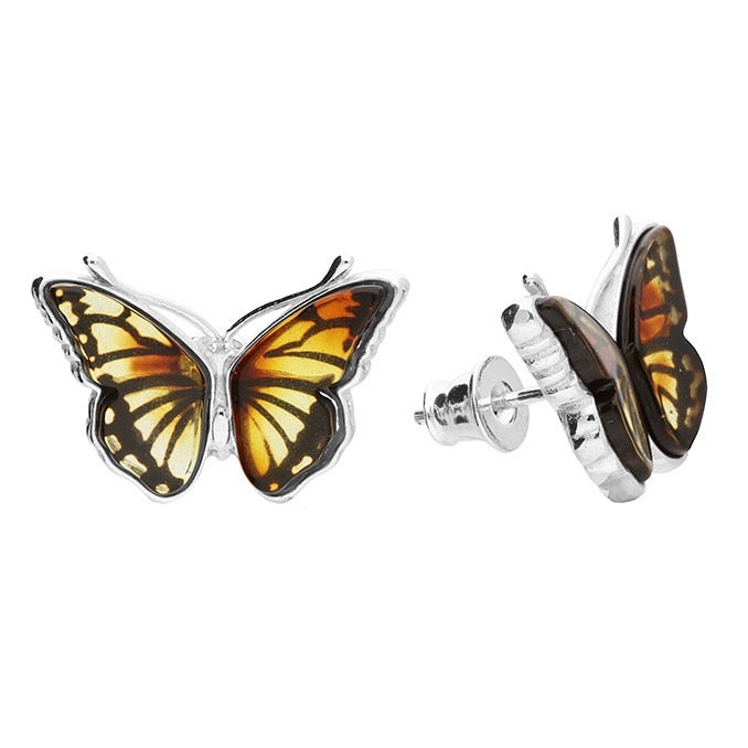 Amber Butterfly Earrings