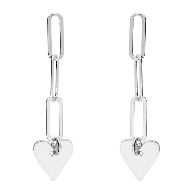 Sterling Silver Heart Earring