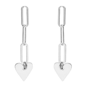 Sterling Silver Heart Earring