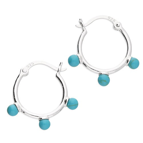 Turquoise Hoop Earrings