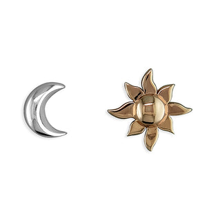 Moon & Sun Stud Earrings