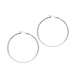 Triangular Tube Hinged Hoop Earrings