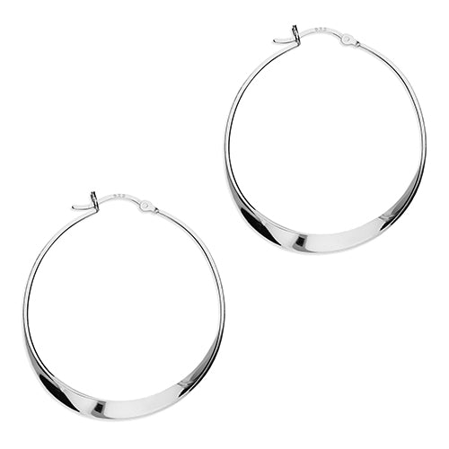 Twisted Hinged Hoop Earrings